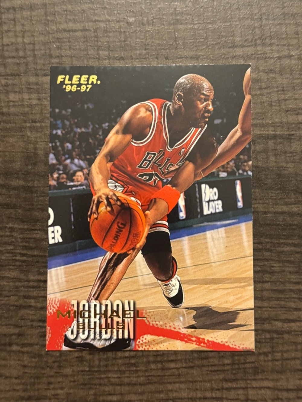 Michael Jordan Fleer '96-'97 Basketball Card - Red/Black
